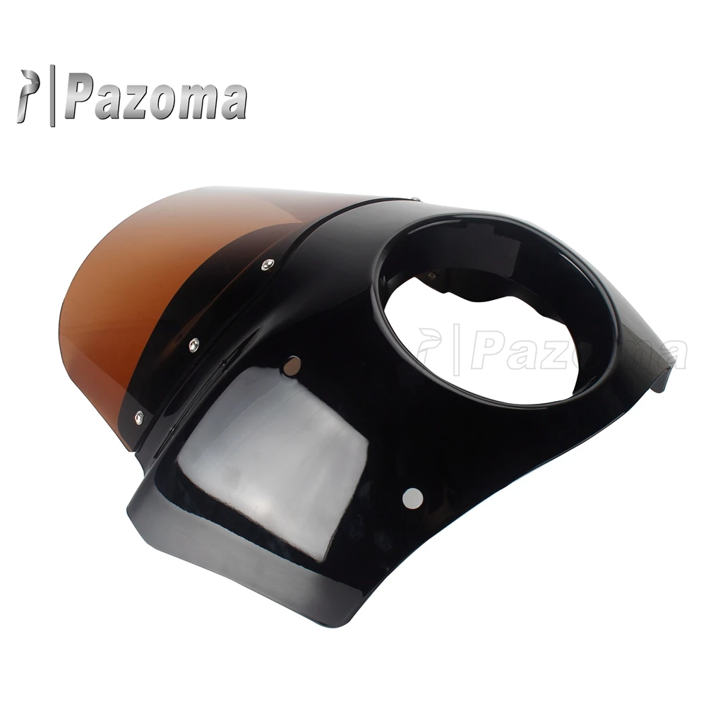 دراجة نارية رئيس مصباح الزجاج الأمامي هدية الجبهة رئيس الأسود هدية الدخان الزجاج الأمامي ل هارلي ديفيدسون دينا واسعة الإنزلاق FXDWG 2009