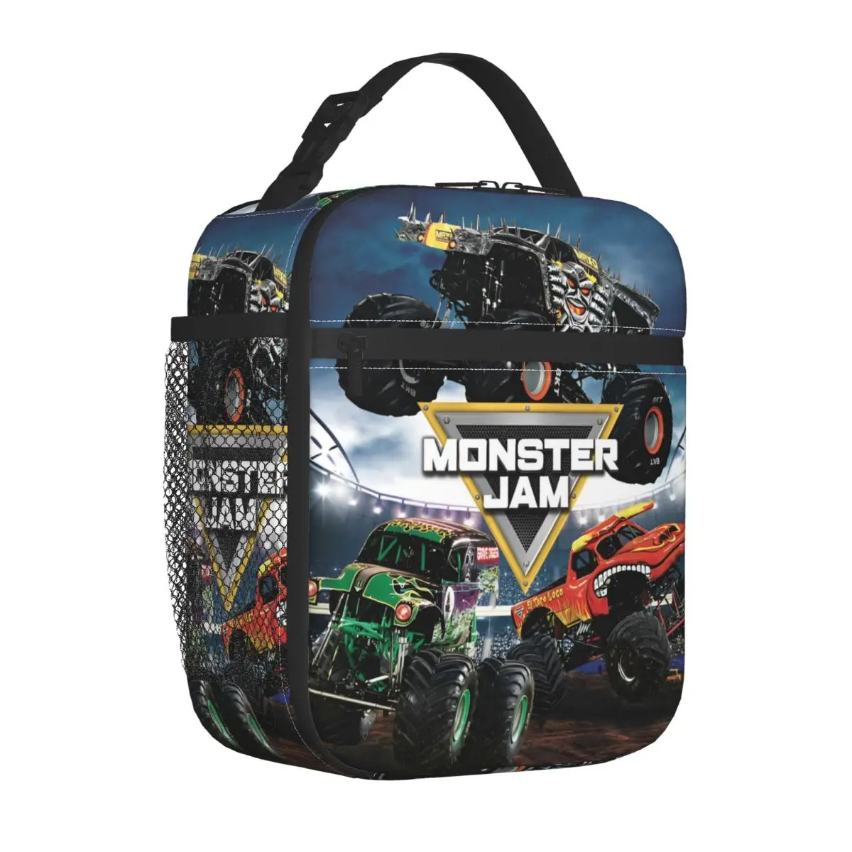 Monster Jam Monster Trucks Insulated Lunch Bag Thermal Bag  Meal Container High Capacity Tote Lunch Box Food Bag Work Outdoor