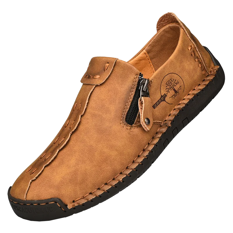 

Men's size 48 breathable, fashionable and comfortable hand-stitched leather shoes, new Spring and autumn walking shoes