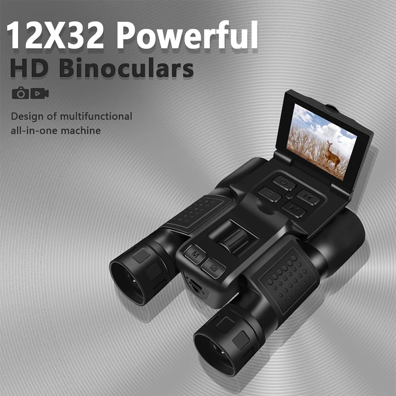 12x32 Digital Camera Recording Binoculars 1080P HD Picture Quality 2.4 inch LCD Display For Bird Watching Opera House