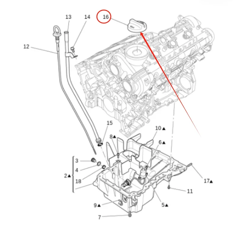 Suitable for Maserati Ghibli Levante Quattroporte Cars Accessories Engine Oil Filler Cap OEM:293205