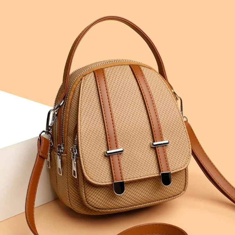 Sac messager haut de gamme pour femmes en cuir imprimé Sable boulangerie des pays-bas Vintage soigné spacieux Style quotidien