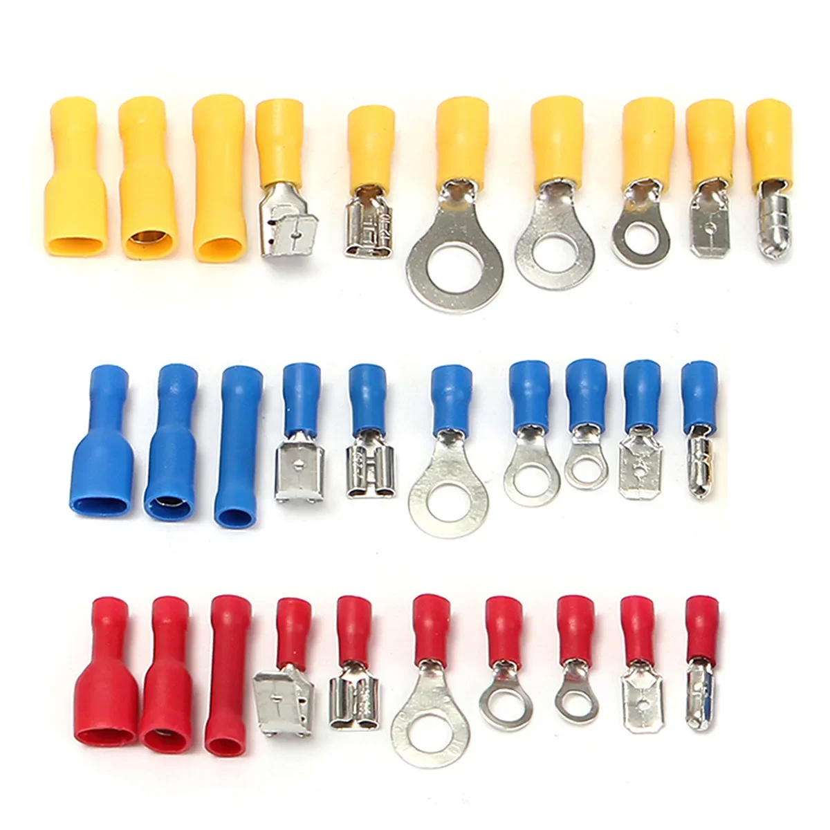 480PCS Wire Connector Insulated Electrical Crimp Terminals Ring Lug Spade Butt Fork Bullet Connector Male Female Cable Terminal