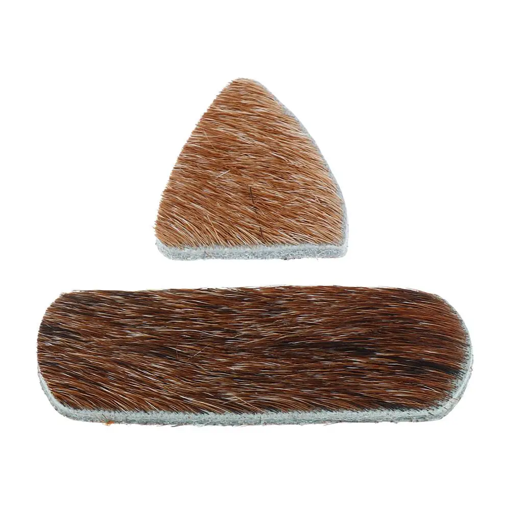 Stick on Cowhide Archery Arrow Rest Silent Shooting Triangle Rectangle Plate for Recurve Bow and Traditional Longbow Accessories - view 2