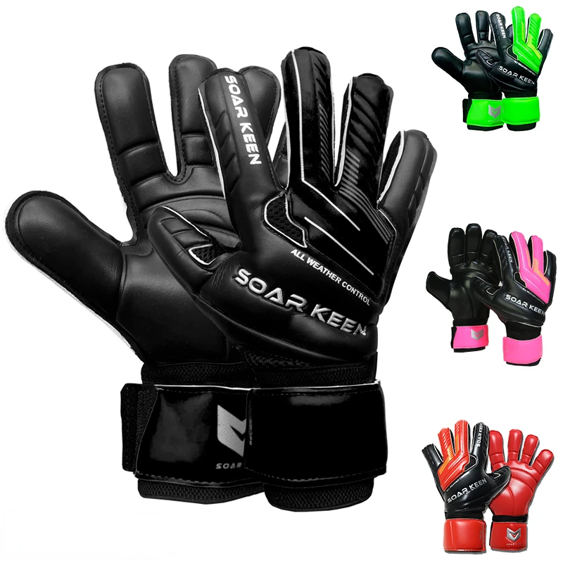 Professional Goalkeeper Gloves Football Goalkeeper Gloves 4mm Latex Thickened Anti Slip Finger Guard Detachable