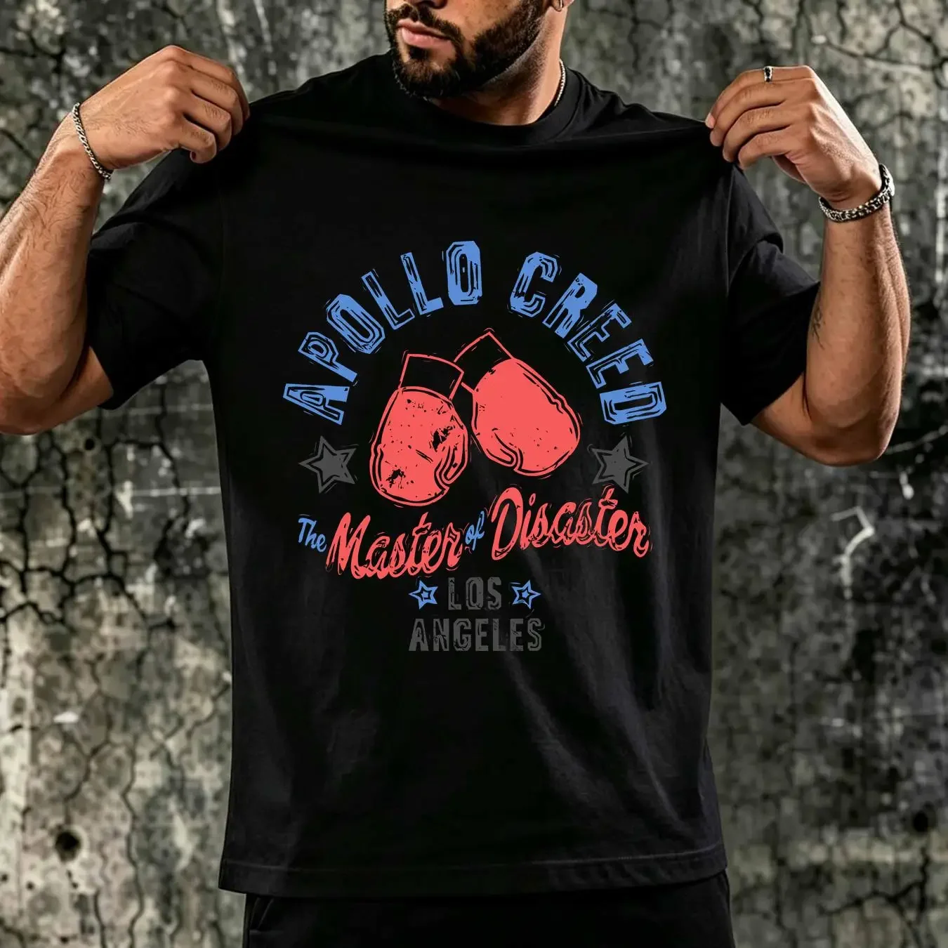 washed T Shirt Apollo Creed Master of Disaster Men's vintage Washed Breathable Versatile Comfortable Stretched designer clothes