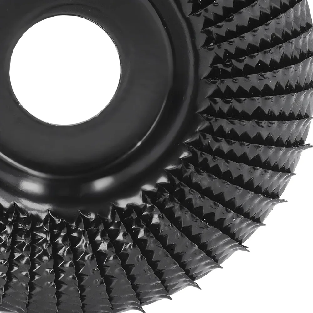 5pcs Carbon Steel Wood Carving Disc Set 22mm Inner Diameter Abrasive Wheel Stump Grinder Disc 100mm Diameter Carving Disc Set