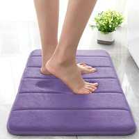Memory Sponge Stripe Bathroom Non slip, Water Absorbent, Machine Washable Floor Mat