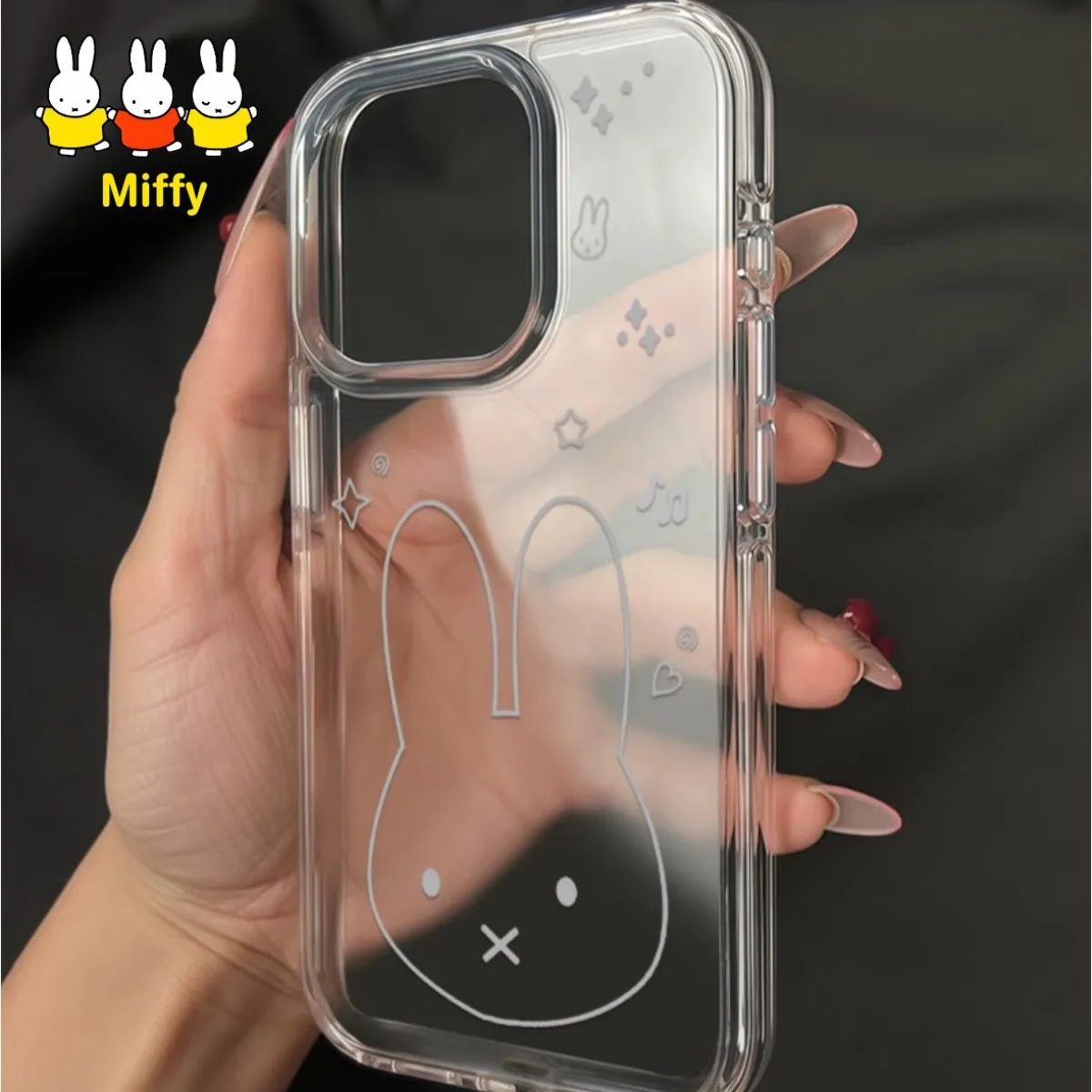 Милый-чехол-для-телефона-с-кроликом-Миффи-подходит-для-iphone-16-pro-max-15-14-13-12-11-xs-xr-7-plus-прозрачный-мягкий