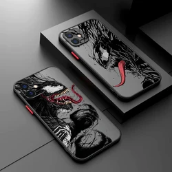 Marvel superhero venom Phone Case For iPhone 15 14 13 12 11 Pro Max X XR XSMax 7 8 Plus Matte Transparent Back Cover