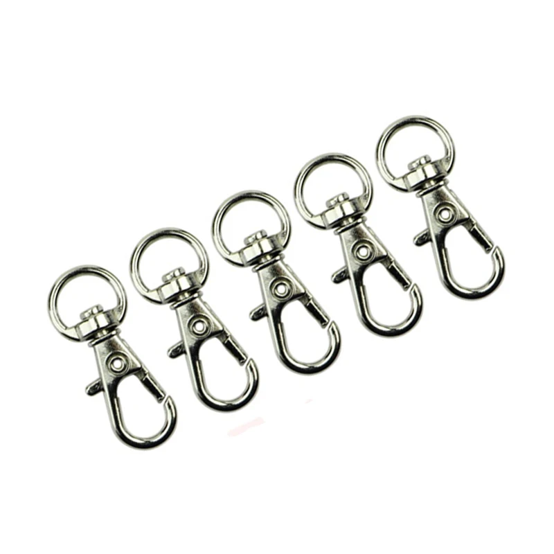 20Pcs Metal Clasp Swivel Trigger Clips Snap Hooks Key Ring Bags DIY Craft Copper & Silver