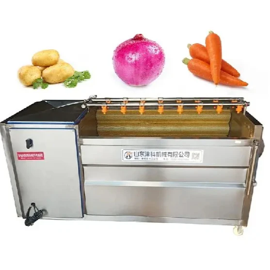 Roller Fruit and Vegetable Cleaning Machine Provided Fully Automatic Electric Cassava Peeling Machine/potato Cleaner Washer/wool