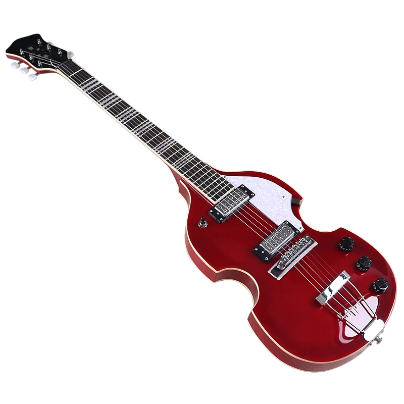 Violin Shape 6 Strings Electric Guitar 39 Inch Violin Guitars High Gloss Solid Basswood Body Canada Maple Neck Fast Delivery