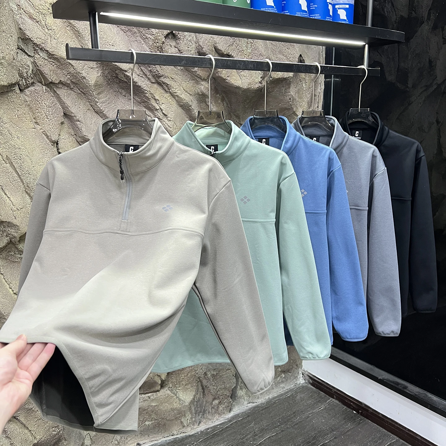 هوديي رجالي رياضي Fce مبطن ثلاثي الأبعاد للخروج كاجوال للخريف والشتاء f بسحاب منقوش مخملي مريح للتنفس ودافئ #4