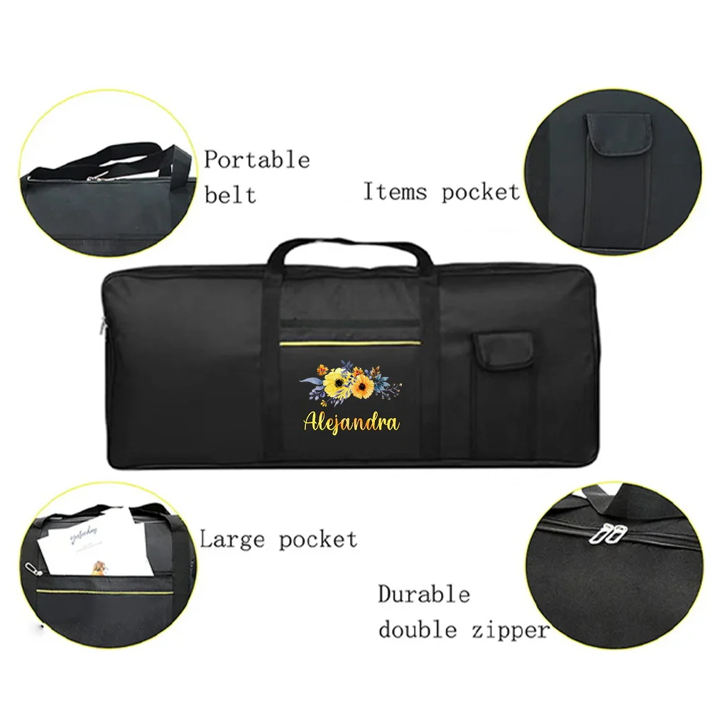 حقيبة البيانو الإلكترونية المكونة من 61 مفتاحًا، حقيبة يد سميكة، حقيبة لوحة المفاتيح، ملحقات الآلات الموسيقية للبيانو الإلكتروني #3