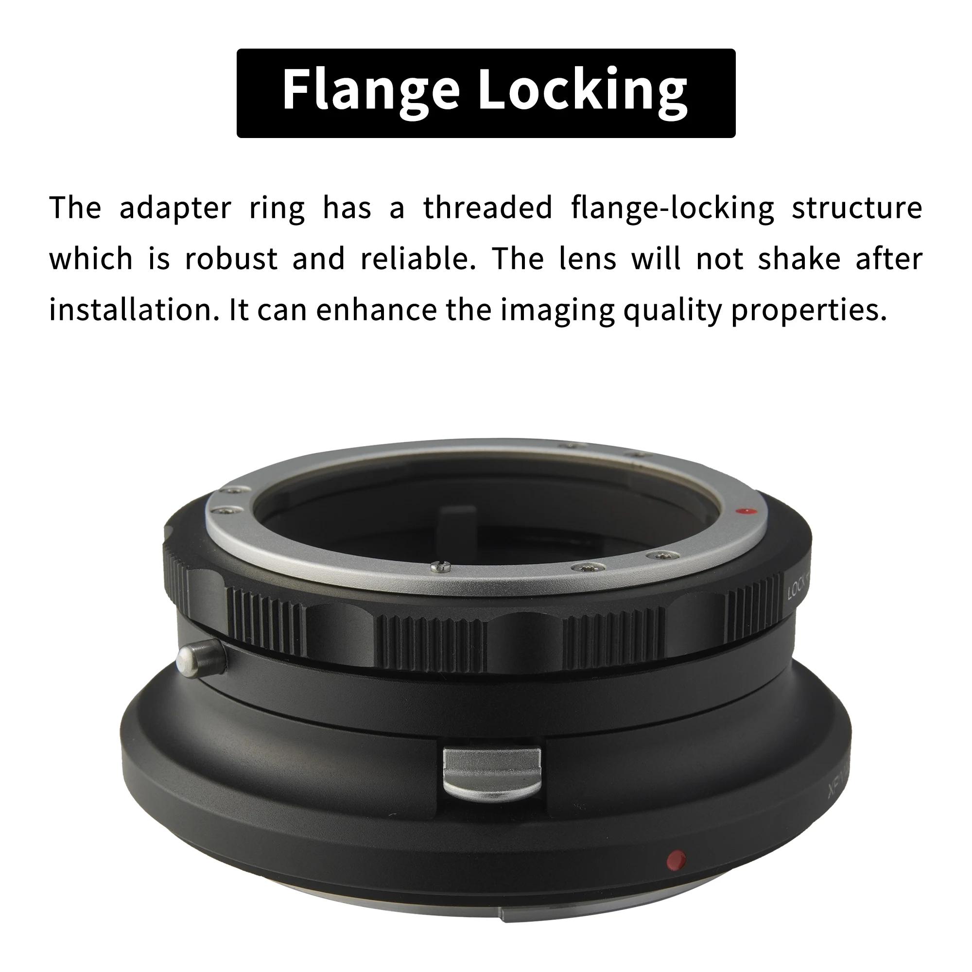 XPIMAGE lensadapterring voor Nikkor Nikon F-lenzen, geschikt voor Hasselblad X-systeemcamera's met XCD-bajonet, zoals de X1D, X2D en 907X.