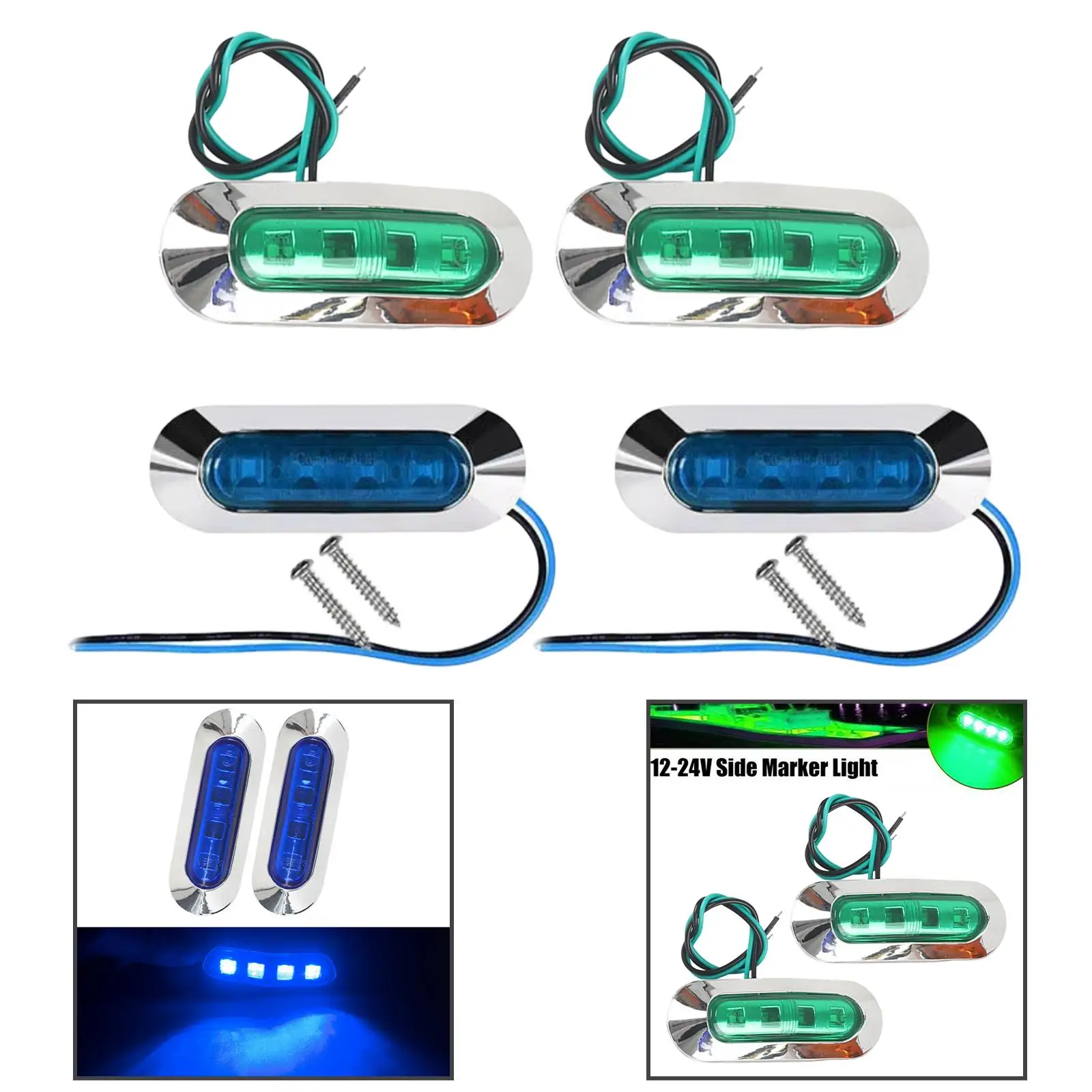 

2x Truck Side Marker Lights Durability Direct Replaces Universial Accessory