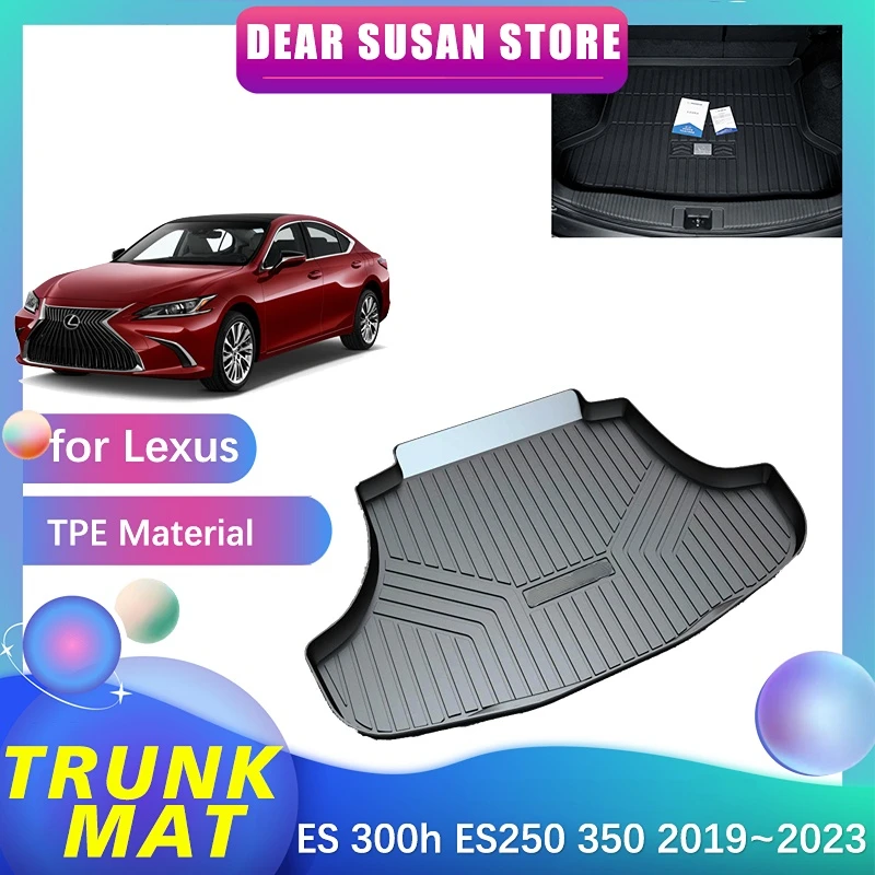 Special Rear Trunk Mat Tray For Lexus ES 300h ES250 350 200 F Sport 2019~2023 Waterproof Floor Pad Space Decoration Accessories