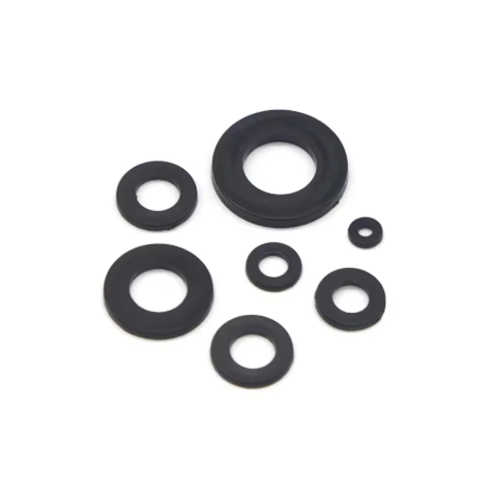 500PCS 8 Sizes M2-M10 Black Nylon Flat Washers Assortment kit M2 M2.5 M3 M4 M5 M6 M8 M10 Plane Spacer Insulation Gasket Ring image 4