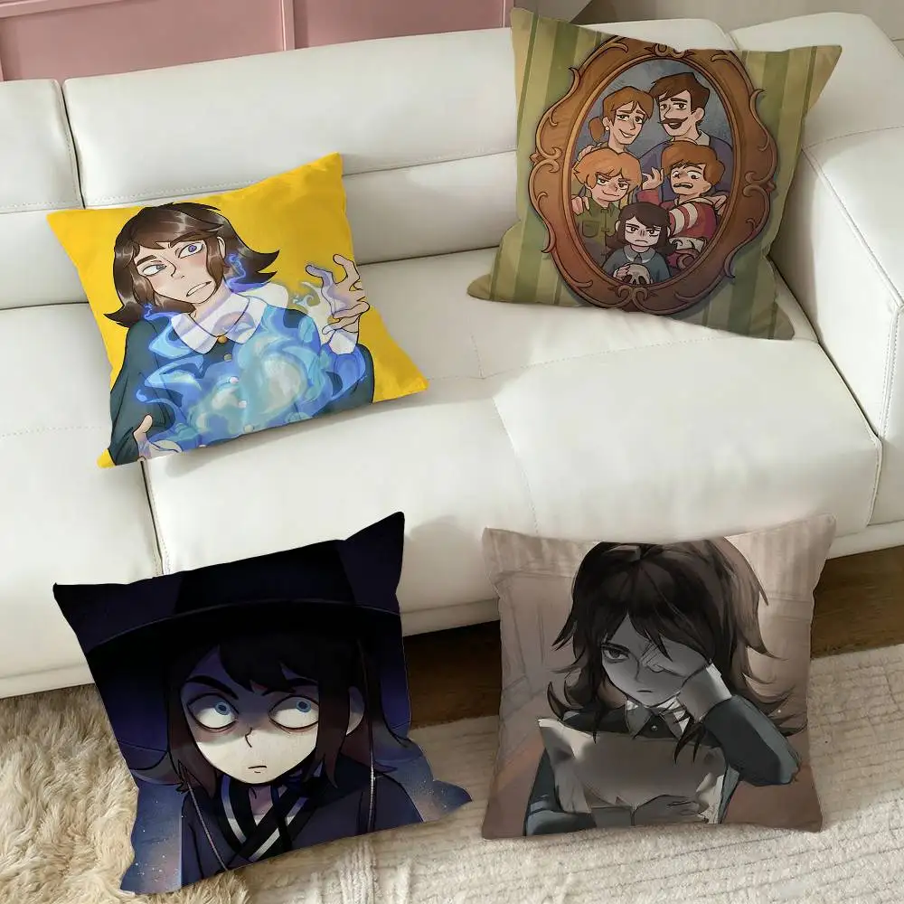 Haunted Hotel for Abaddon  Square Double-Sided printed Pillow Case Bedroom Bedside Pillow Sofa Cushion Cover