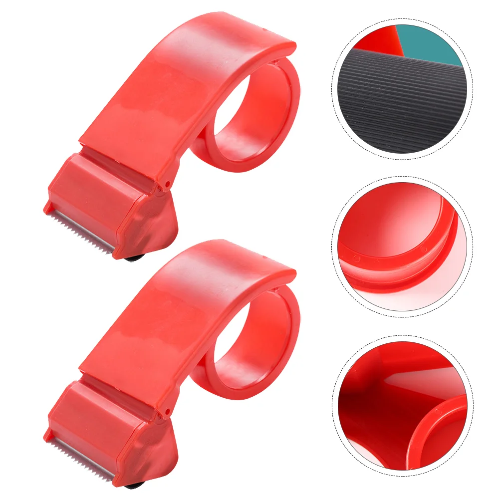 

2 Pcs Packing Tape with Dispenser Sealing Device Duct Ergonomic Heavy Duty