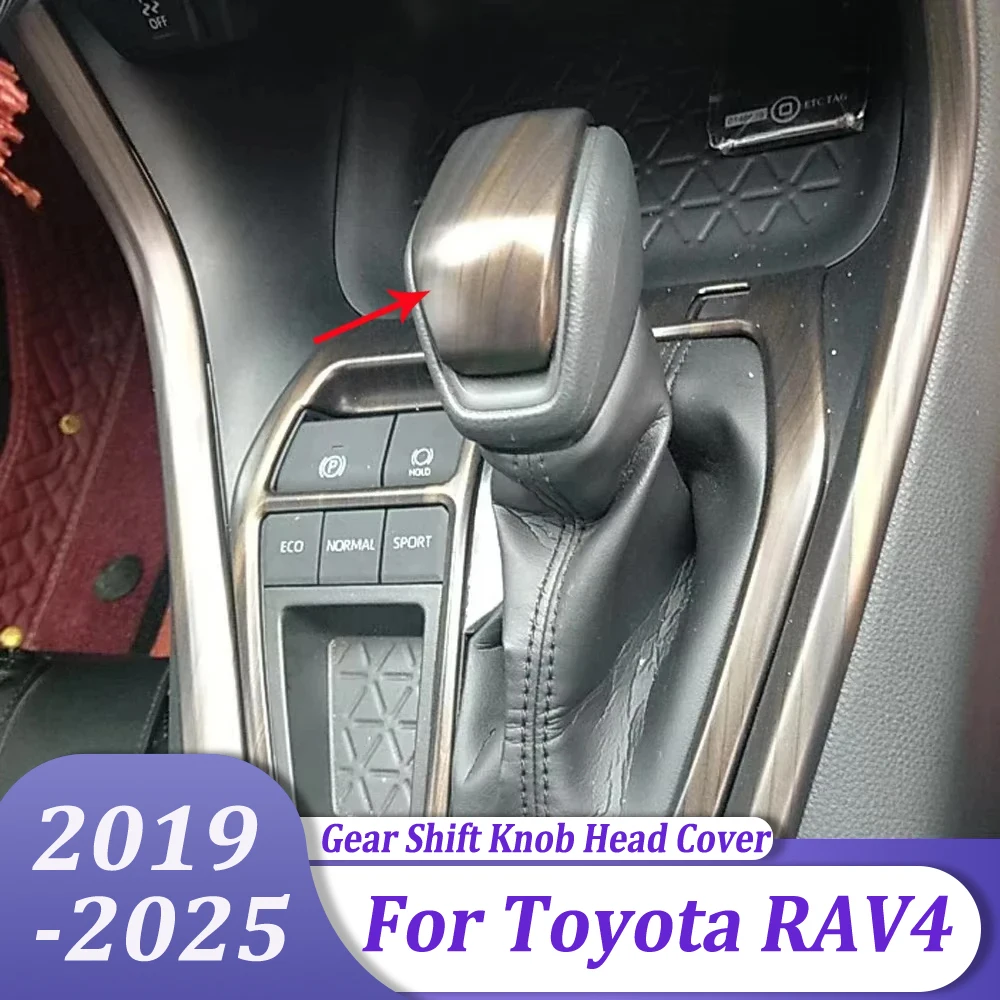

Матовая автомобильная ручка переключения передач, накладка на голову, аксессуары для интерьера, наклейка для Toyota RAV4 RAV 4 2019 2020 2021 2022 2023 2024 2025