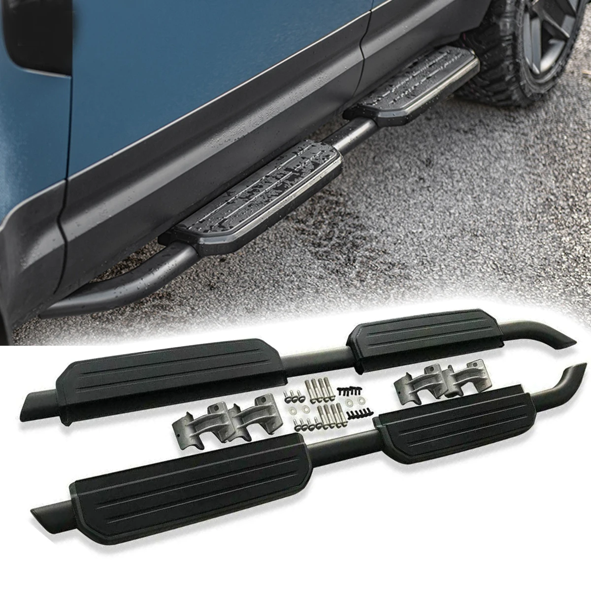 2pcs Side Step fit for Land Rover Defender 110 130 2020-2024 L663 4door Running Board Pedal Rail Board