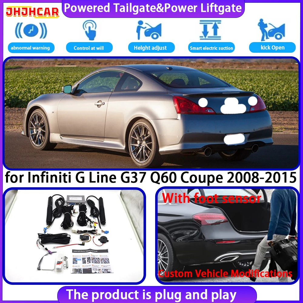 JHJHCAR for Infiniti G Line G37 Q60 Coupe 2008-2015 OEM Smart Automatic Electric Powered Tailgate Power Liftgate Tailgate System
