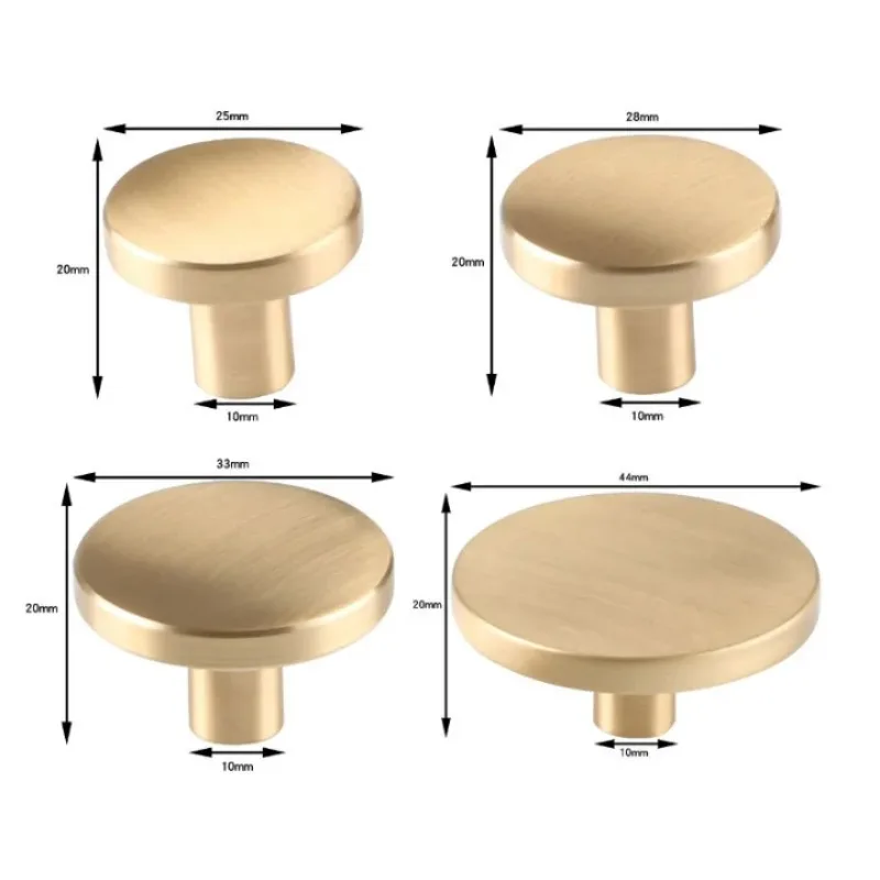 Round Brass Dresser Knobs Drawer Pulls Handles Cabinet Door Knob Handle Antique Rustic Kitchen Hardware Pull