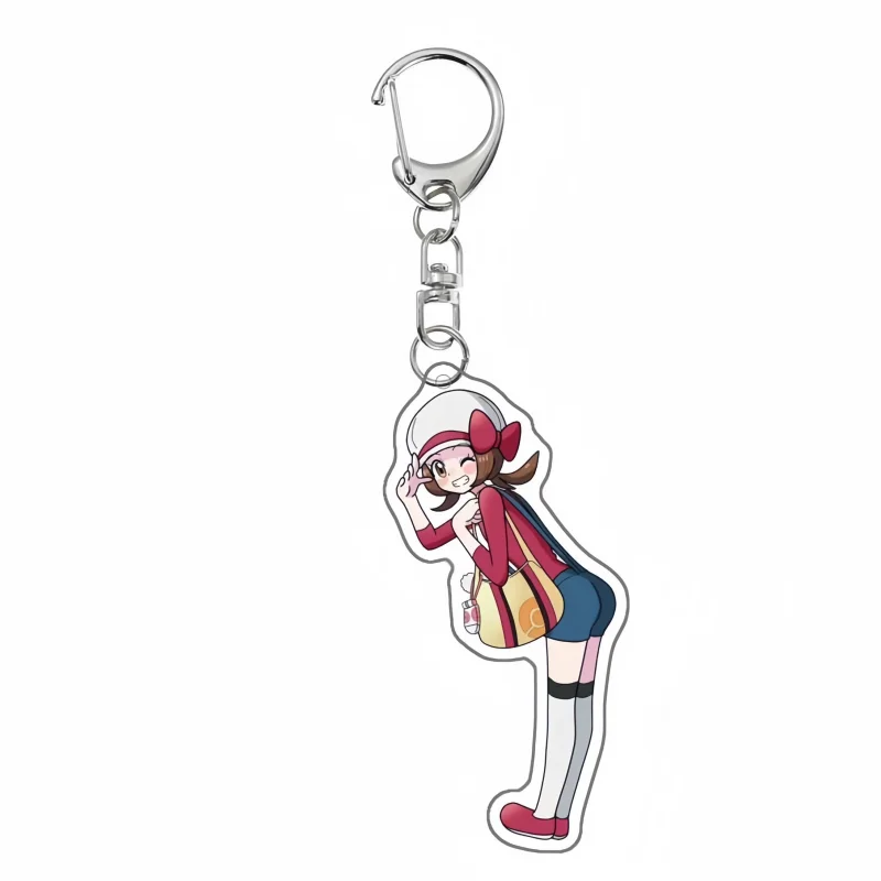 Keychain for Pokemon Dawn Serena Hilda May Selene Rosa Anime Game Fan Gift Recycled Acrylic Backpack Pendant Decoration Rare Toy