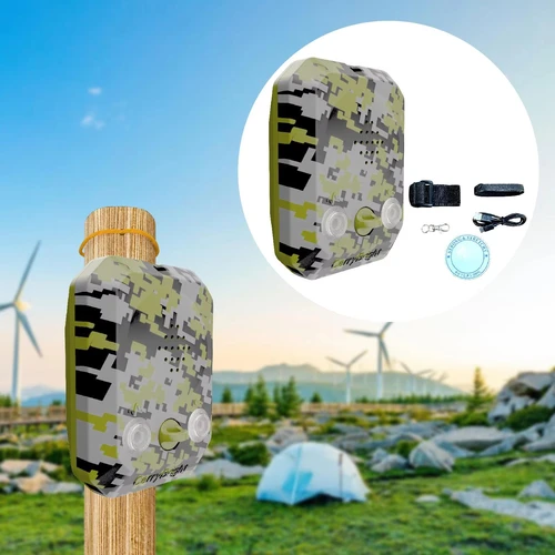 Imagen 2 del producto Alarma de viaje para acampar, dispositivo de alarma con gatillo de cable, alarmas de cable de gatillo portátiles Dispositivo de alarma de cable de gatillo para acampar | Alerta de seguridad