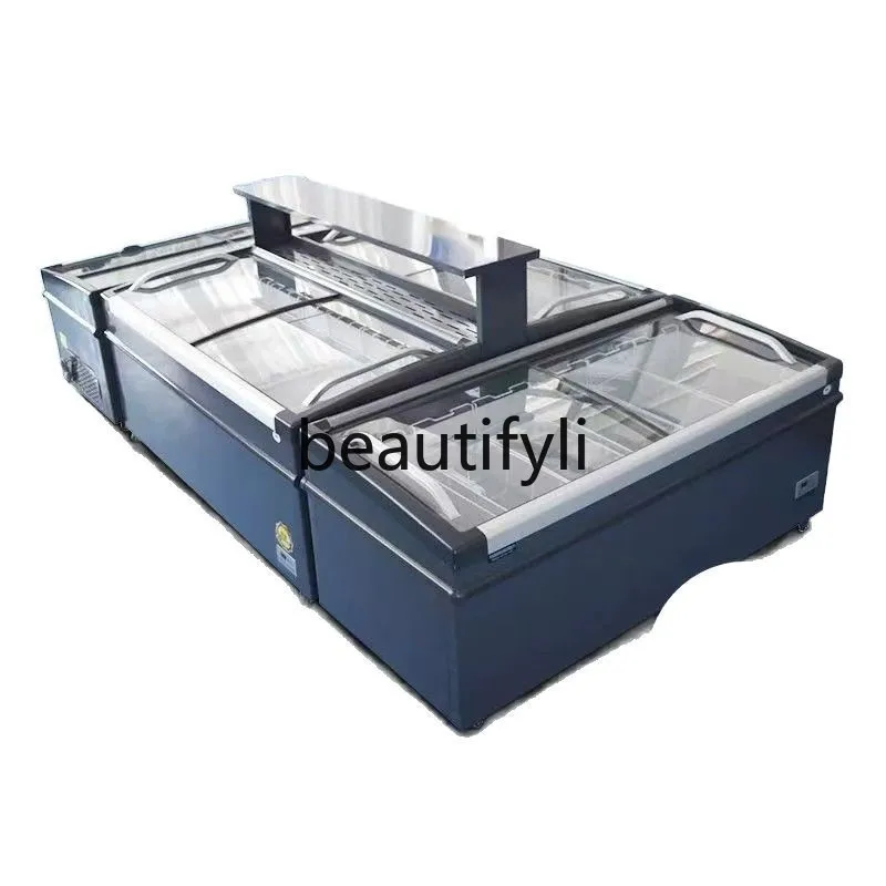 

Island Freezer Commercial Supermarket Ice Cream Combo Refrigeration Large Capacity Ice Cream Display Cabinet