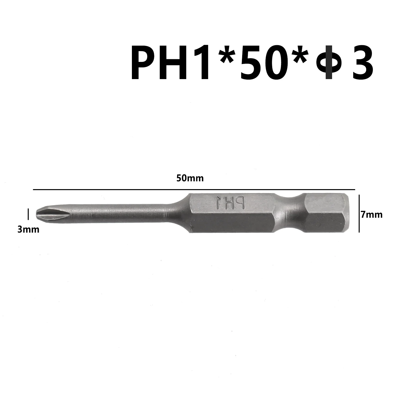 1pc 1.6/2.0/2.5/3.0/4.0/5.0mm Magnetic Screwdriver Bit 1/4inch Hex Shank PH00 PH0 PH1 PH2 For Electric Drill