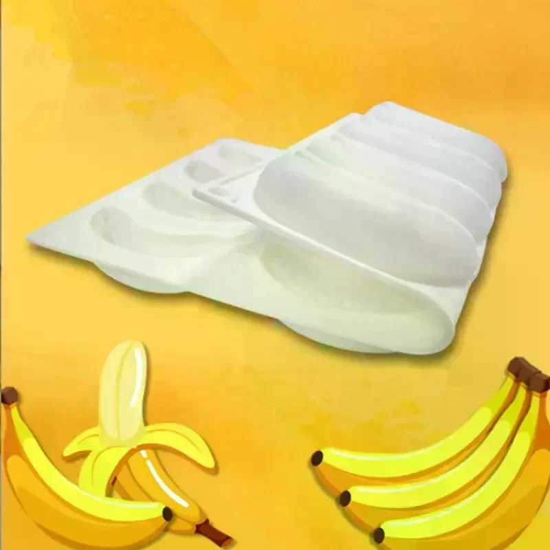12 Cells Banana Design Food Grade Silicone Cake Molds Fruit Mousse Cake Mould Dessert Baking Tools Kitchen Bakeware