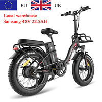 FAFREES F20 MAX folding electric bike Samsung battery 48V22.5Ah 500W 20-inch fat tire maximum speed 25KM/H 7-speed gear shift