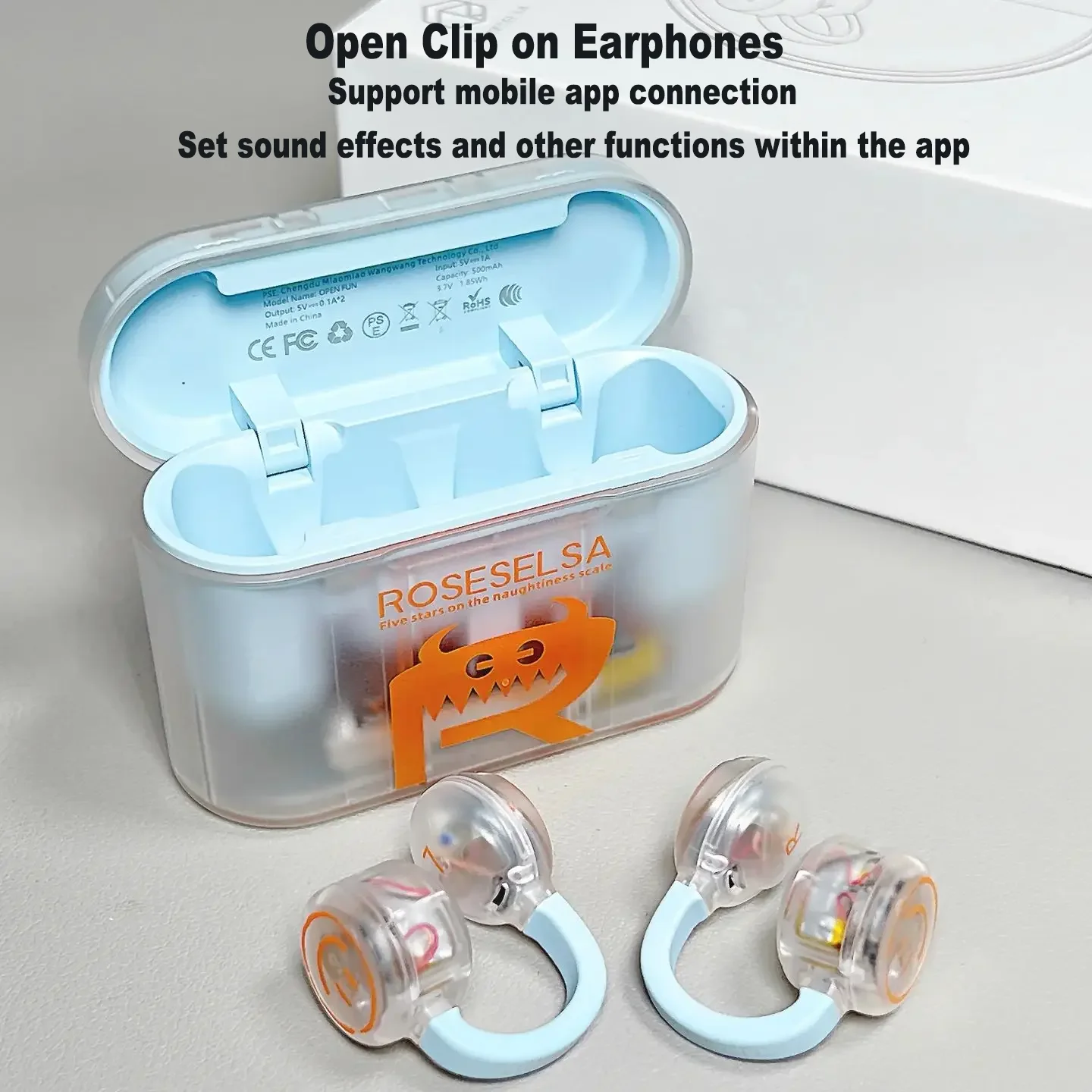 

Bluetooth 5.4 Open Clip On Earphones Panoramic Stereo Support APP Connection Smart Touch AI Noise Canceling Wireless Headphones