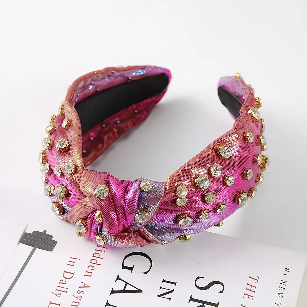 

Baroque Luxury Headband with Laser Diamonds for Women Vintage Wide-Brim Hair Hoop Elegant Wedding Hair Accessories