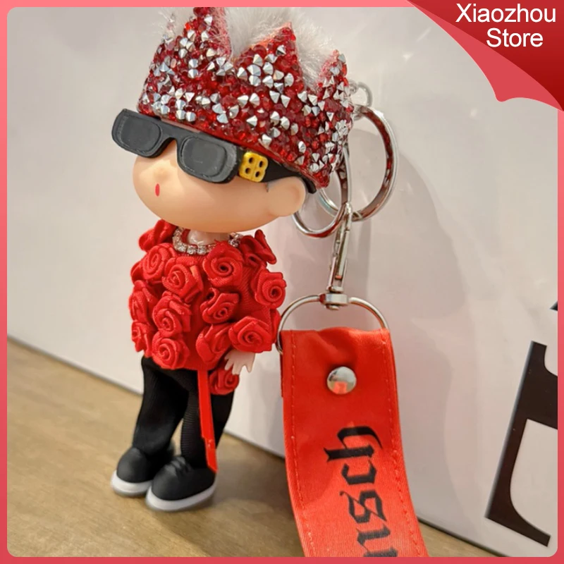 

Кукла Quan Zhilong Surroundings, концертная кукла-кошка, красная роза, Корона, подарок на день рождения ручной работы, брелок Gd, кулон, кукла-кошка, Acg, кулон