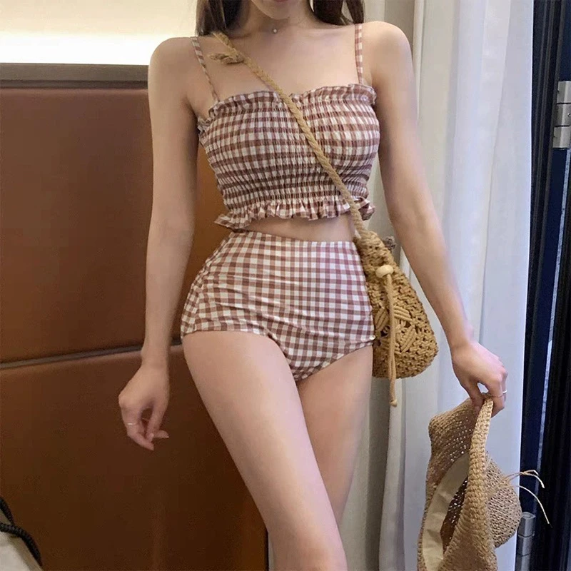 

Новый женский купальник-бикини 2024 года: монокини с высокой талией, термокупальник для плавания, сексуальный винтажный пляжный наряд Pure Desire