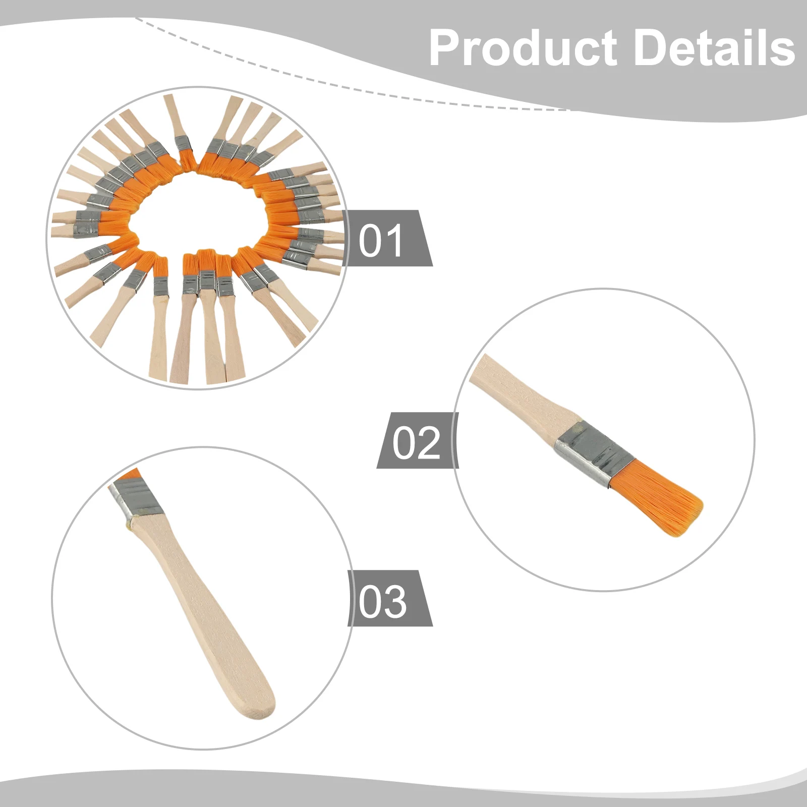 30pcs Brush Set Cleaning Brush Set Secure Bristle Placement Various Brush Sizes Ergonomic Handle Long-term Use For Varnish