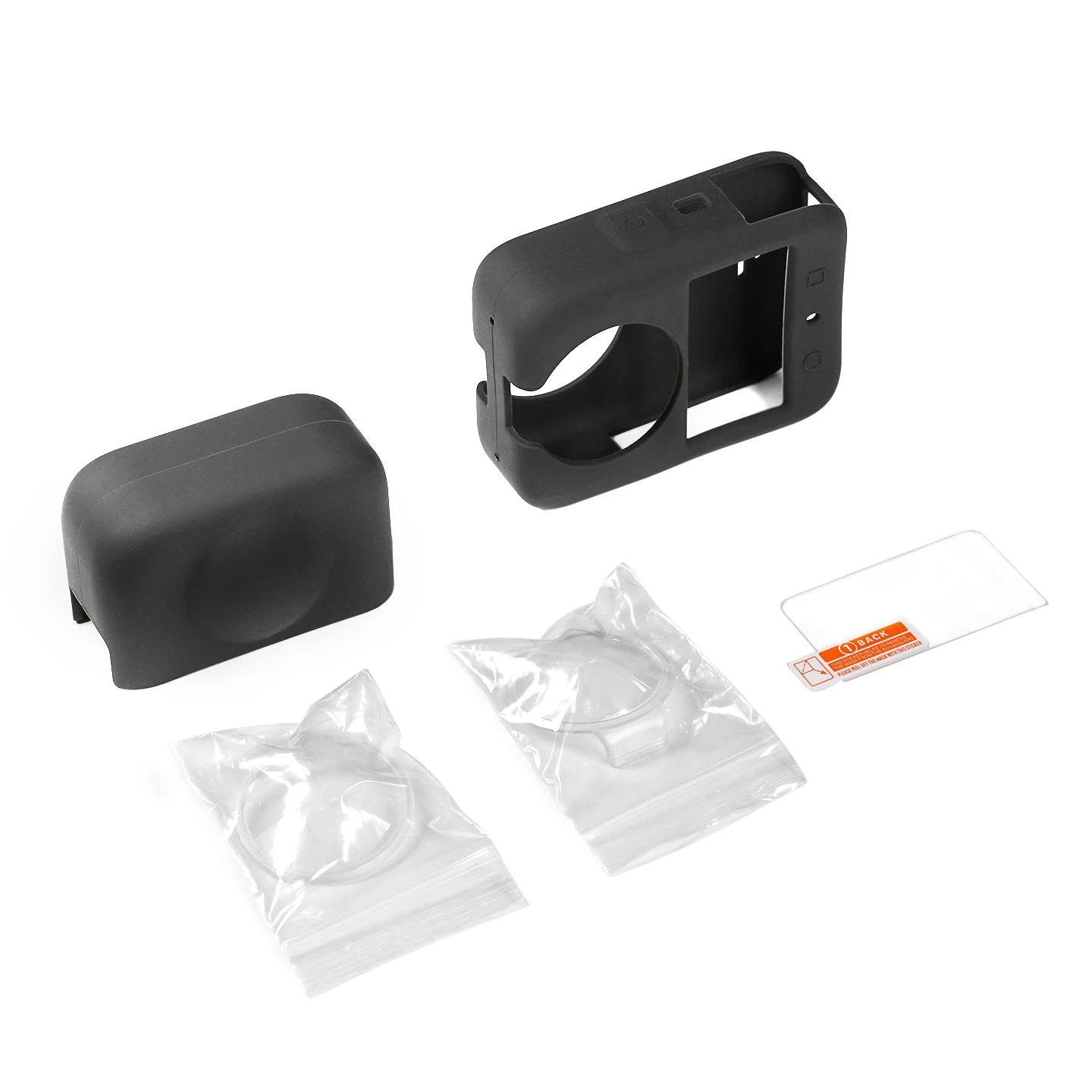 لملحقات كاميرا الحركة DJI OSMO 360 غطاء سيليكون واقيات عدسة HD وفيلم زجاجي مقاوم للصدمات والخدش #5