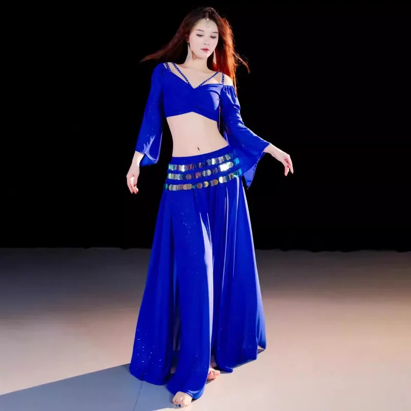 

Customized Belly Dance Dress 2025 New Set Sexy Split Style Eastern Dance Practice and Training Class Uniform Bellydance Costumes