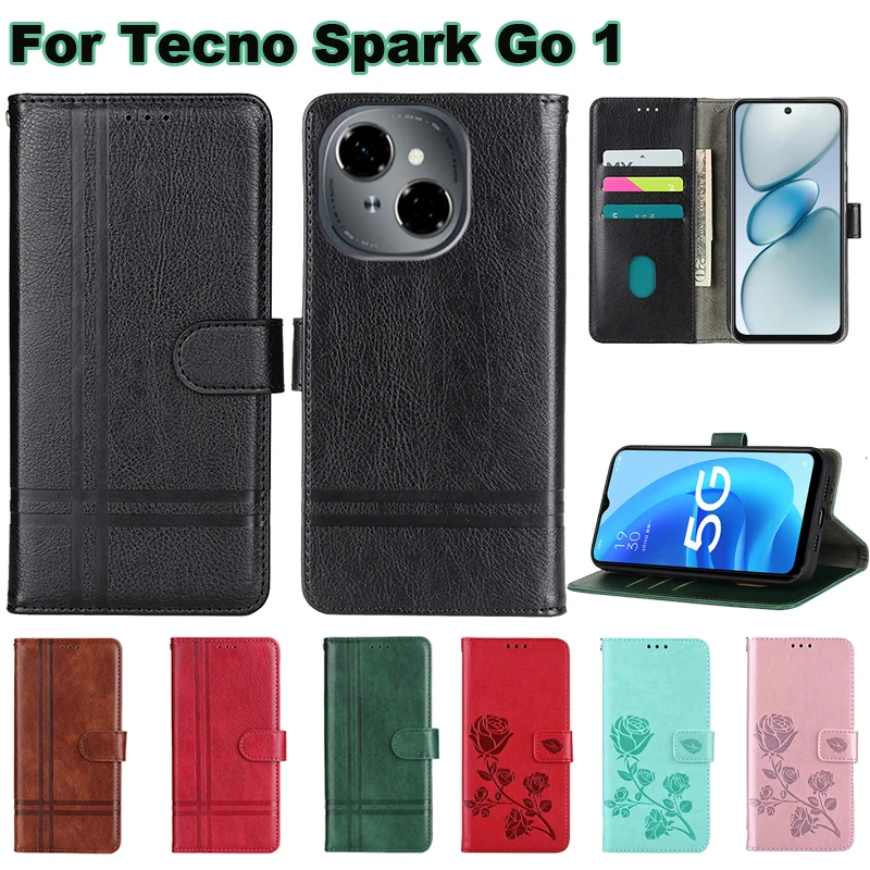 

Magnetic Phone Case For Funda Tecno Pop 9 4G чехол Wallet Capa Coque PU Leather Cover For Carcasas Tecno Spark Go 1 Mujer Hoesje