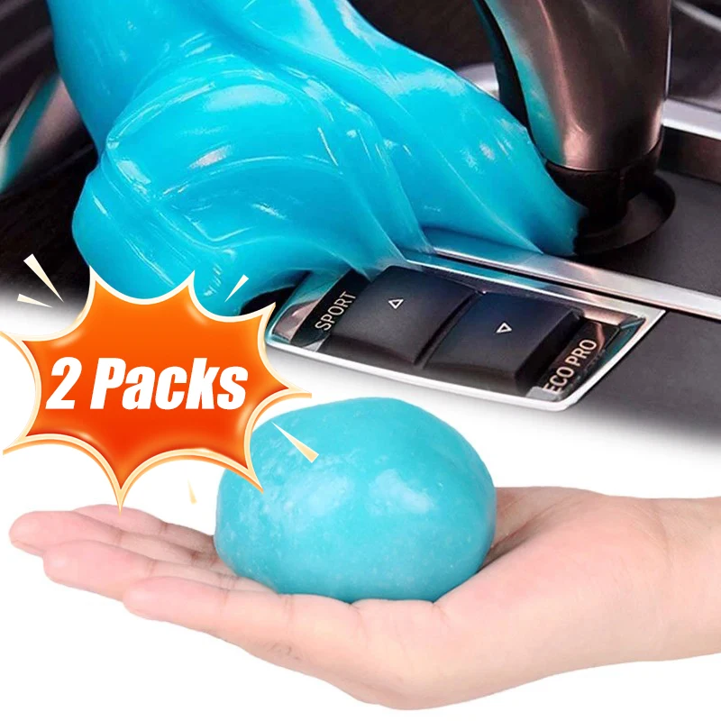 1/2 عبوة من جل التنظيف الداخلي للسيارة لإزالة الغبار، أداة تنظيف مكتبية من الطين السحري، ملحقات غسيل السيارات