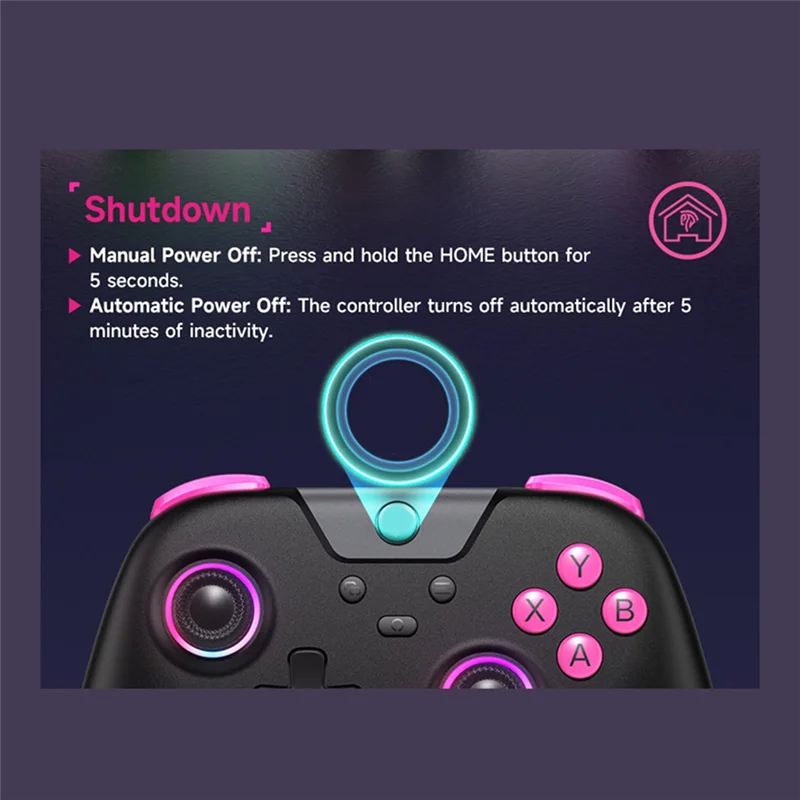 

A73E-Steam-совместимый беспроводной игровой контроллер, джойстик с эффектом Холла, RGB-подсветка, Bluetooth-геймпад для телефона, для переключателя, телевизора,