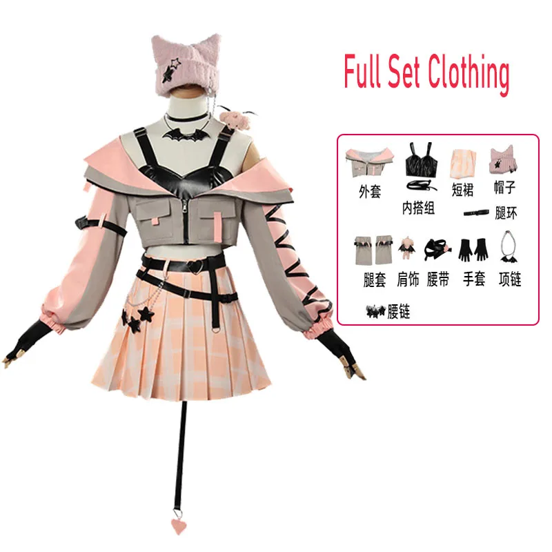 مشروع Sekai Momoi Airi فستان لطيف قبعة دعوى هالوين المرحلة الملابس PJSK الشيطان الصغير Akiyama Mizuki تأثيري لوليتا زي