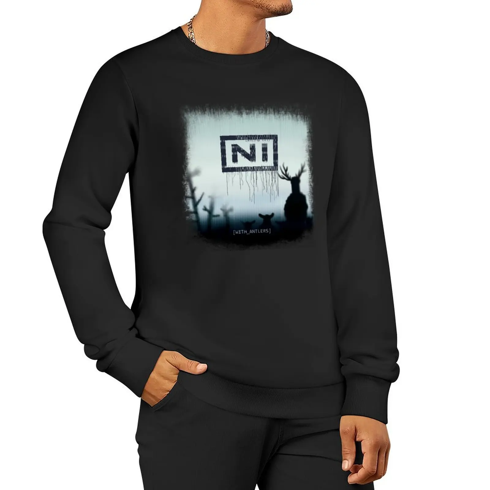 

NI Knights with antlers album cover parody-music lovers humor Sweatshirt clothes for men tracksuit graphic sweatshirts