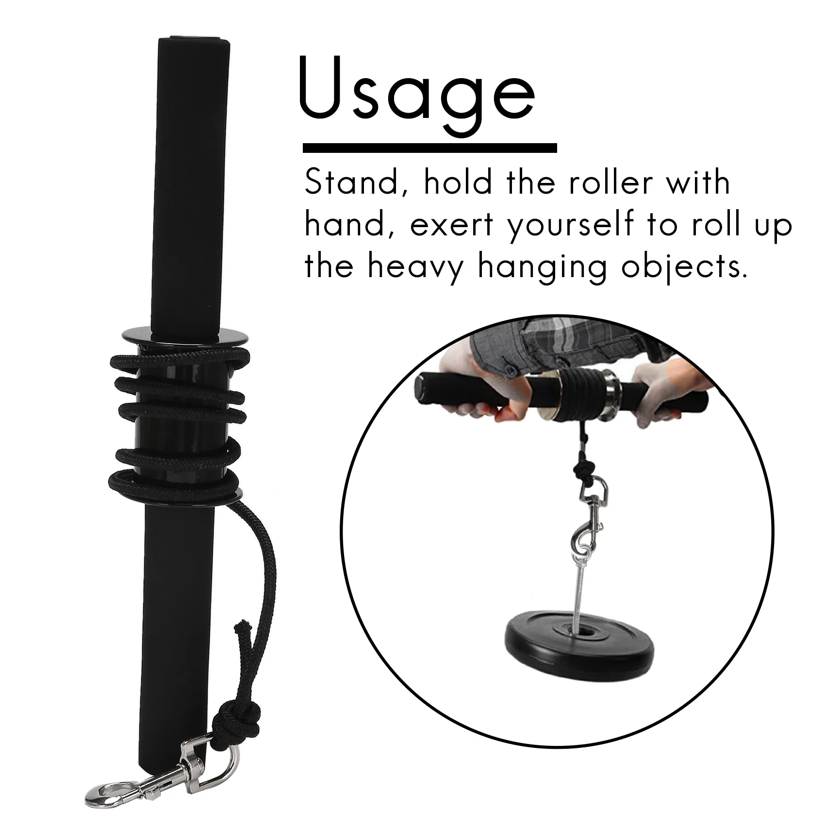 

B11A-Wrist Roller Exerciser Trainer Forearm Strength Exerciser Roller Forearm Weights Grip Workout For Fitness