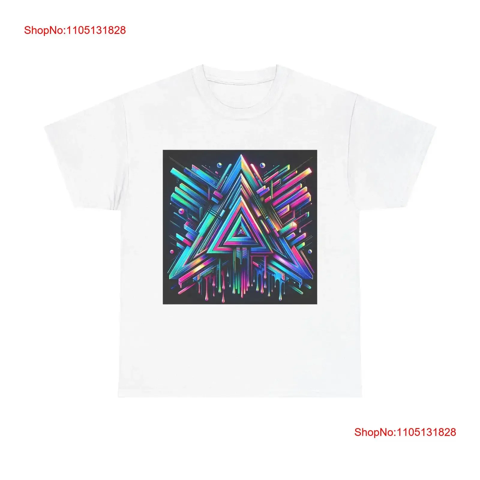 الكبار تي شيرت النيون مثلث الفن الكروم التدرج الحديثة خمر غسلها تنوعا مصمم الجرافيك الملابس أعلى لارتداء اليومي