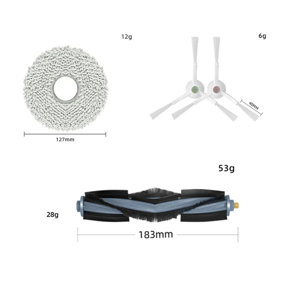 Roller Brush Side Brushes Mopping Pads Accessory Kit For Deebot T20 Omni/X1 Omni/X1 Turbo/T10 Omni Vacuum Cleaner Accessories